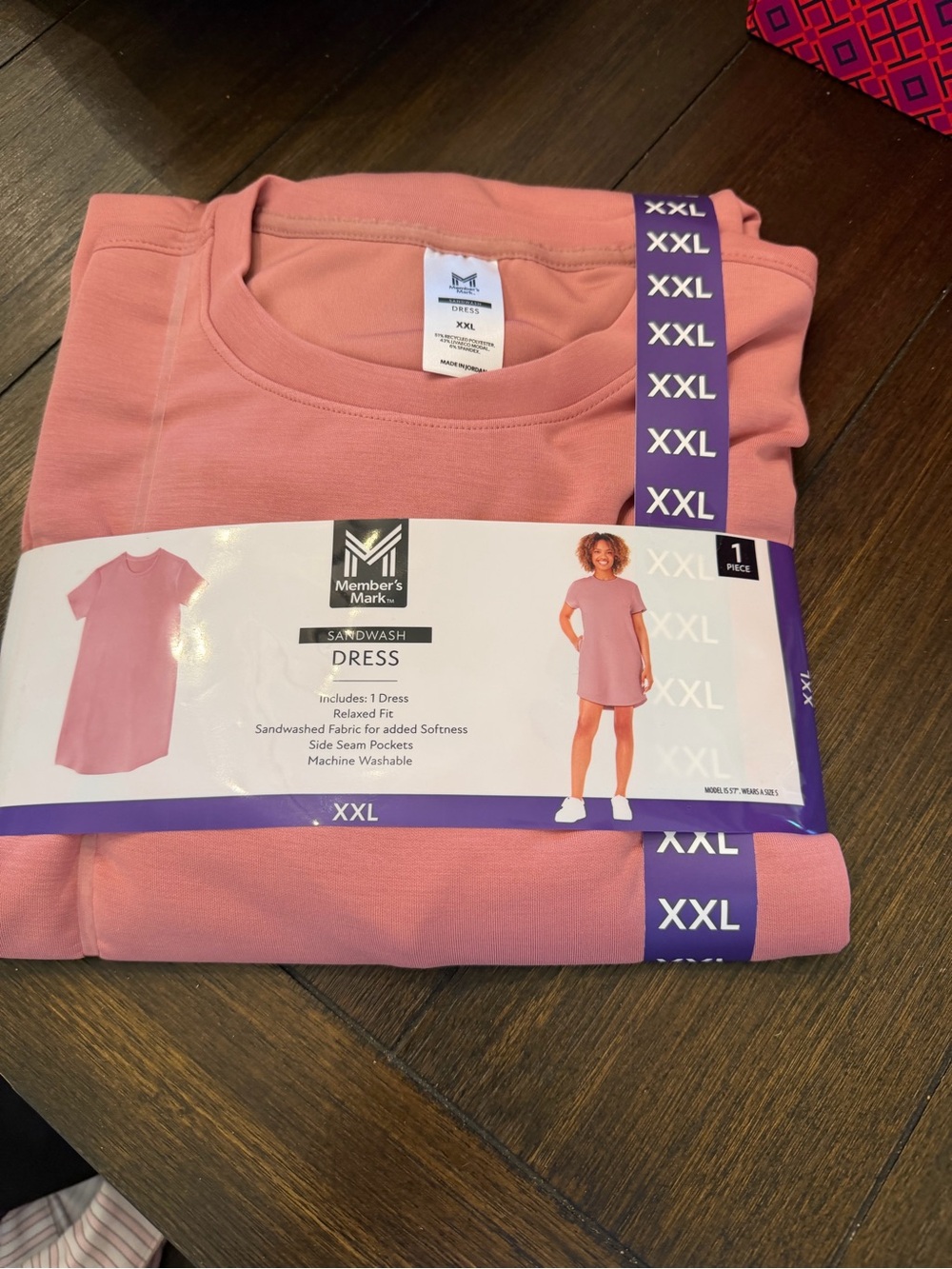 Member's Mark Sandwash Dress in Dusty Rose (XXL)
